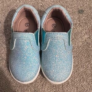 A bear co blue glitter baby girl shoes size 5
